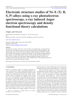 Electronic structure studies of Ni--X (X: B, S, P) alloys using