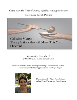 Called to Mercy: The 14 Actions that will Make This Year Different