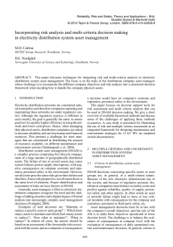 Incorporating risk analysis and multi