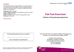 Flat Feet Exercises - Nottingham University Hospitals NHS Trust