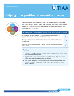 Driving positive retirement outcomes