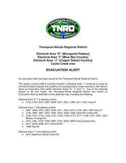 evacuation alert - Thompson