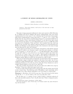 A Survey of Rings Generated by Units