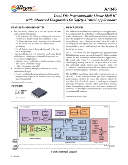 A1346: Dual-Die Programmable Linear Hall IC with Advanced