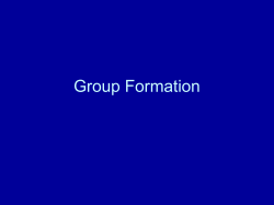 Group Formation - University of San Diego Home Pages