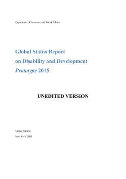 Historical overview of the UN`s work on disability and development