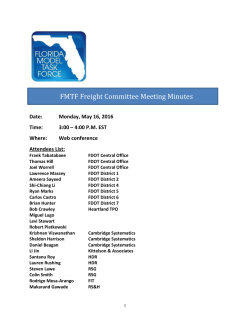 FMTF Freight Committee Meeting Minutes