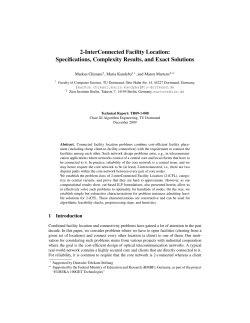 2-InterConnected Facility Location: Specifications, Complexity