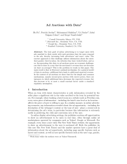 Ad Auctions with Data