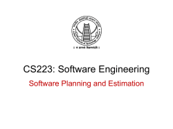 Software cost estimation