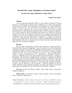 Second Life: Game, Simulator, or Serious Game?