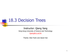 Decision Tree Learning - Hong Kong University of Science and