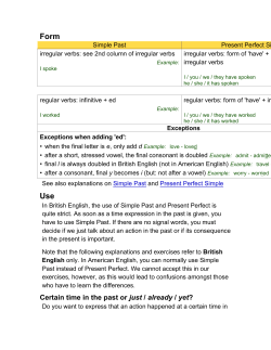 Present Perfect Simple