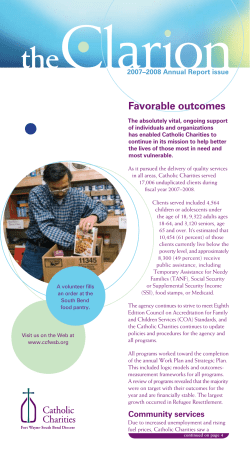 Favorable outcomes - Catholic Charities