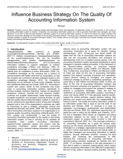 Influence Business Strategy On The Quality Of Accounting