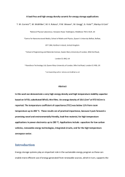 Figure 4 Energy density U as a function of E measured for