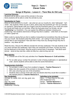 There Was An Old Lady - ESF Educational Services