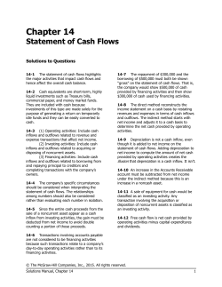 Chapter 14 Statement of Cash Flows