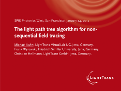 The light path tree algorithm for non- sequential field