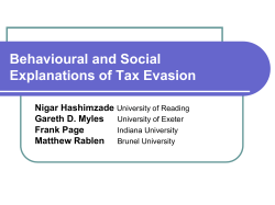 Behavioural and Social Explanations of Tax