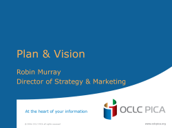 OCLC PICA Product Strategy
