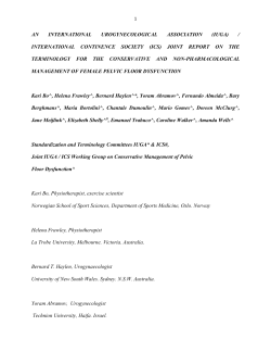 IUGA-ICS Joint Report On The Terminology For The Conservative