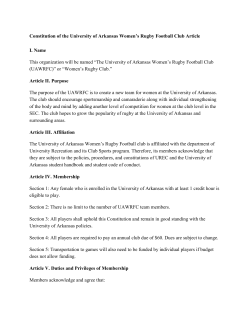 2016-2017 Women`s Rugby Constitution