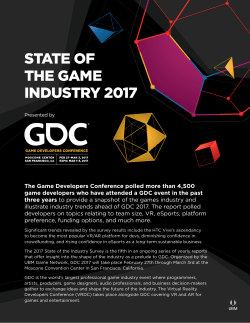 STATE OF THE GAME INDUSTRY 2017