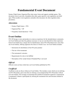 Fundamental Event Document