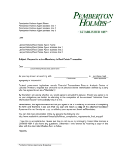 letter requesting notary or lawyer to act as mandatory