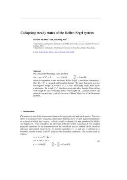 Collapsing steady states of the Keller&ndash;Segel system