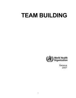 team building tool - World Health Organization