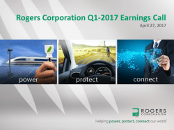 Rogers Corporation Q1