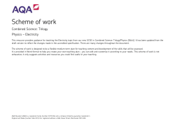 Scheme of work