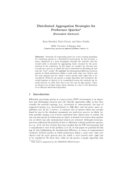 Distributed Aggregation Strategies for Preference Queries