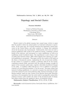 Topology and Social Choice - Department of Political Science