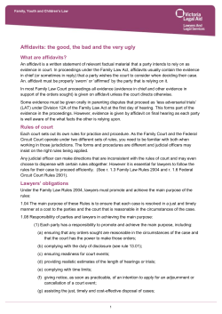 Affidavits - Victoria Legal Aid