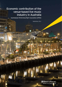 Economic contribution of the venue