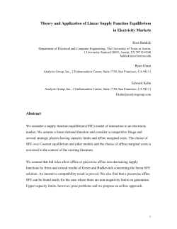 Theory and Application of Linear Supply Function Equilibrium in