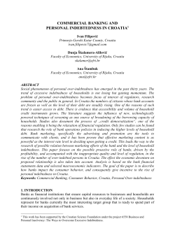 Commercial Banking and Personal Indebtedness in Croatia