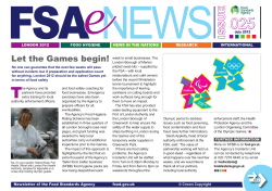 Let the Games begin! - Food Standards Agency
