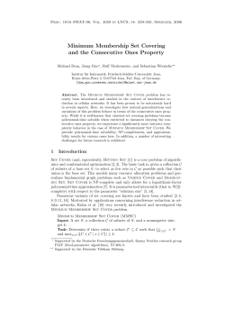 Minimum Membership Set Covering and the Consecutive Ones