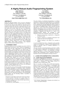 A Highly Robust Audio Fingerprinting System