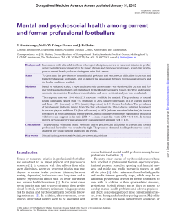 Mental and psychosocial health among current and former