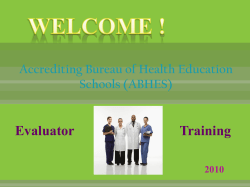 Team Leader - Accrediting Bureau of Health Education Schools