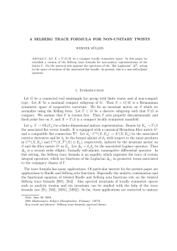 A Selberg trace formula for non-unitary twists.