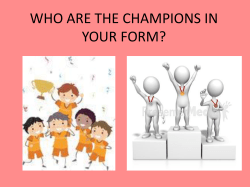 WHO IS THE BEST IN YOUR FORM?