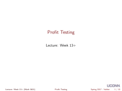 Profit Testing