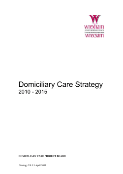 Domiciliary Care Strategy 2010 - 2015