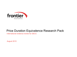 Price duration equivalence research